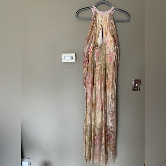 BL^NK LONDON Elegant Formal Multicolor Metallic Maxi Dress Size Small - Picture 4 of 10